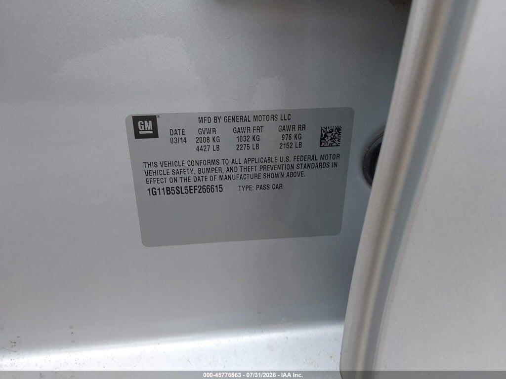 1G11B5SL5EF266615 2014 CHEVROLET MALIBU photo no. 9