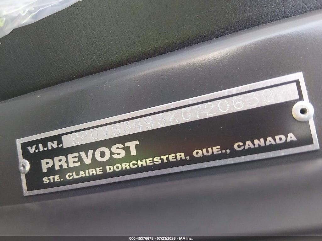 2PCVS3493KC720639 2019 PREVOST BUS photo no. 9