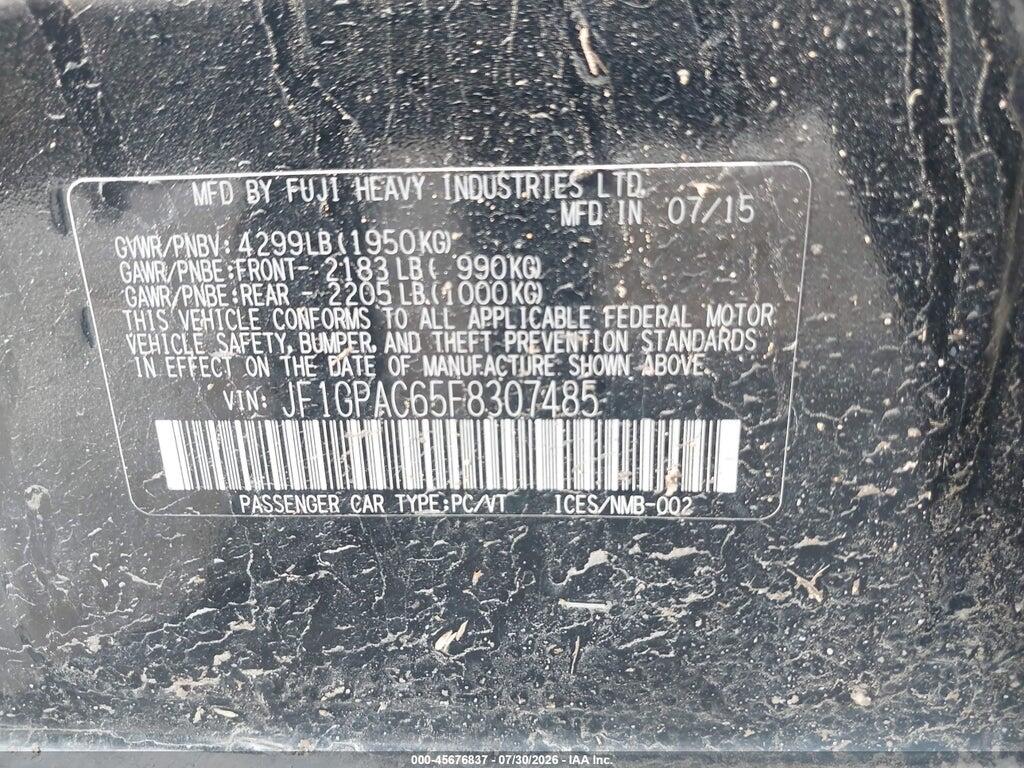 JF1GPAC65F8307485 2015 SUBARU IMPREZA photo no. 9