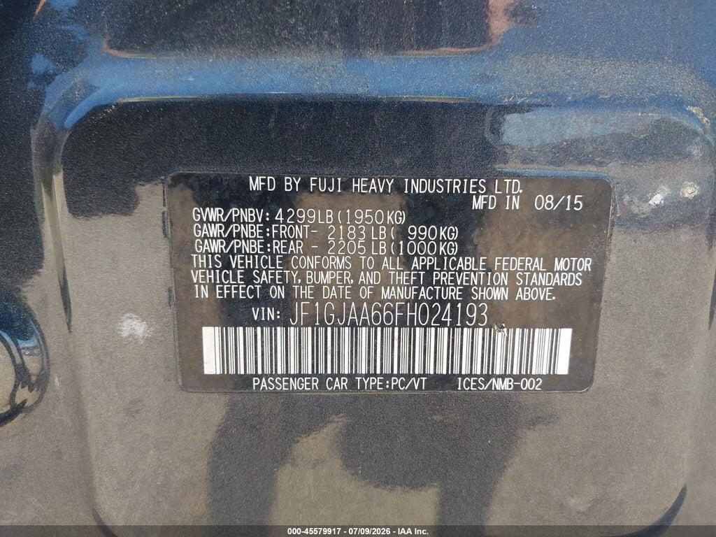 JF1GJAA66FH024193 2015 SUBARU IMPREZA photo no. 9