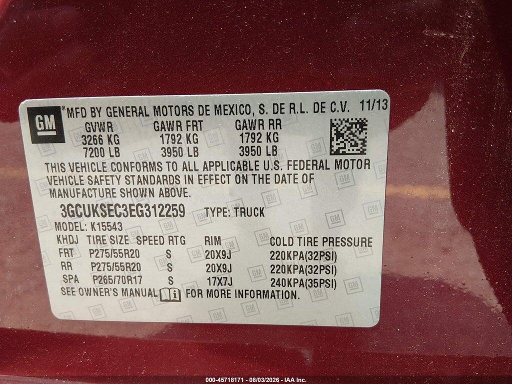 3GCUKSEC3EG312259 2014 CHEVROLET SILVERADO 1500 photo no. 9
