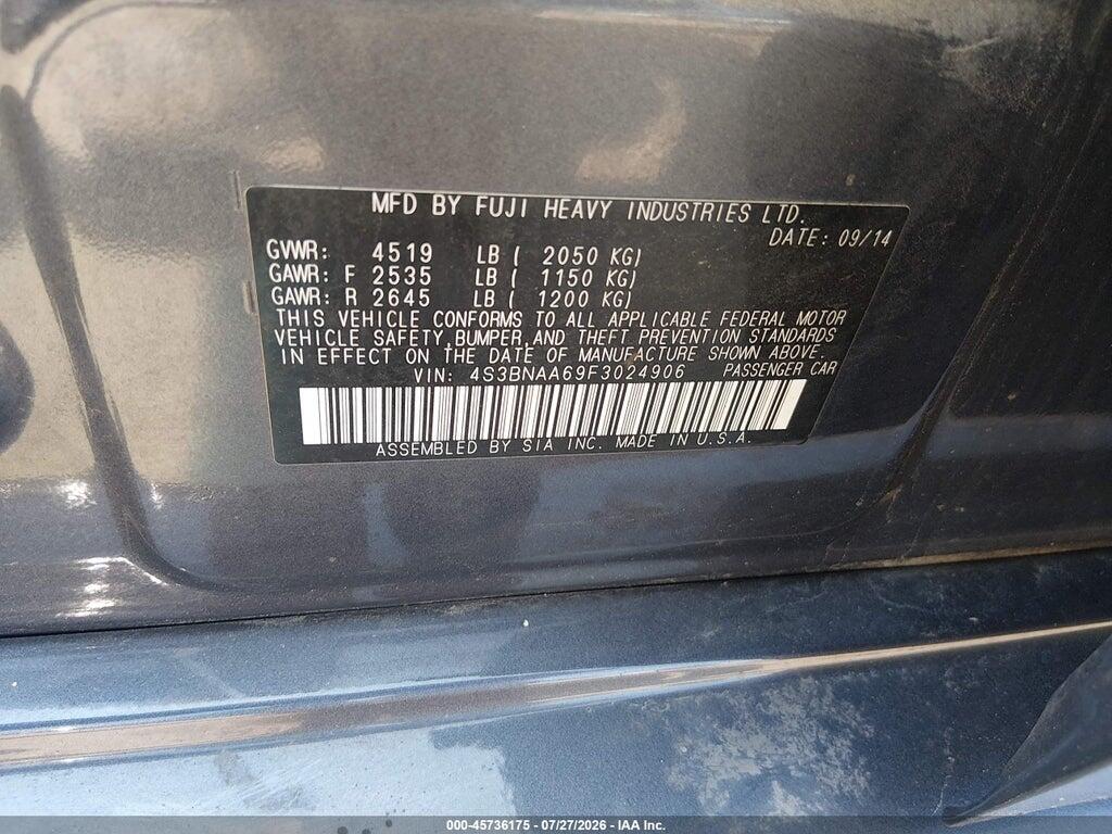 4S3BNAA69F3024906 2015 SUBARU LEGACY photo no. 9