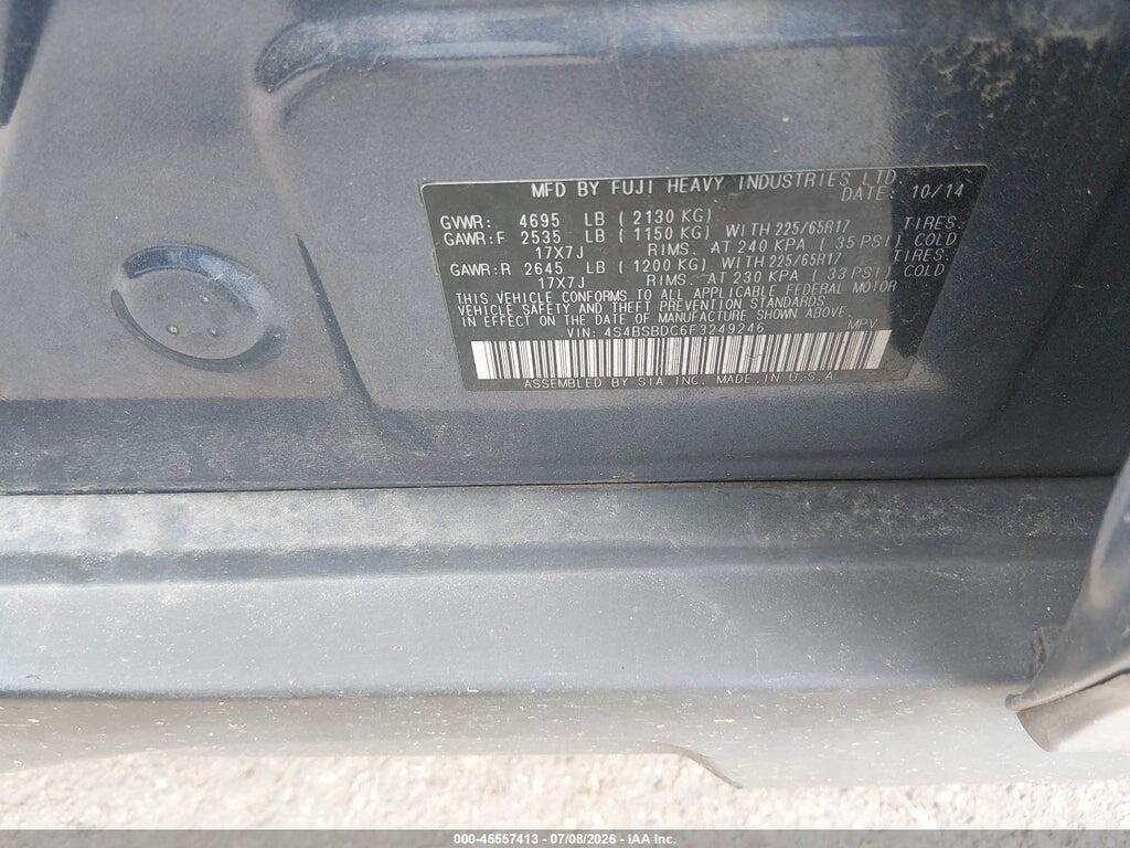 4S4BSBDC6F3249246 2015 SUBARU OUTBACK photo no. 9