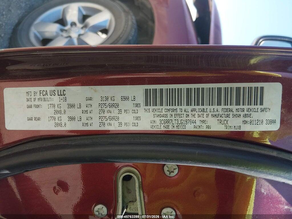 3C6RR7LT3JG197844 2018 RAM 1500 photo no. 9