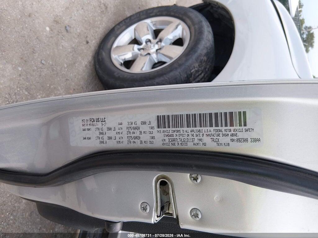 3C6RR7LT0JG131137 2018 RAM 1500 photo no. 9