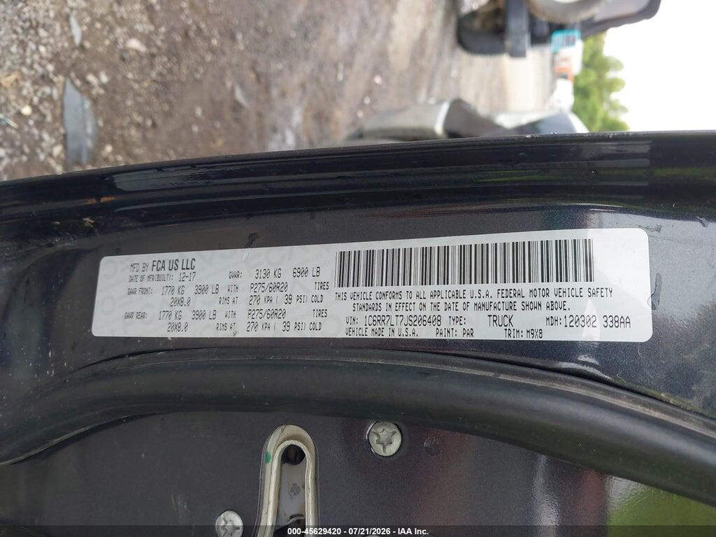 1C6RR7LT7JS206408 2018 RAM 1500 photo no. 9