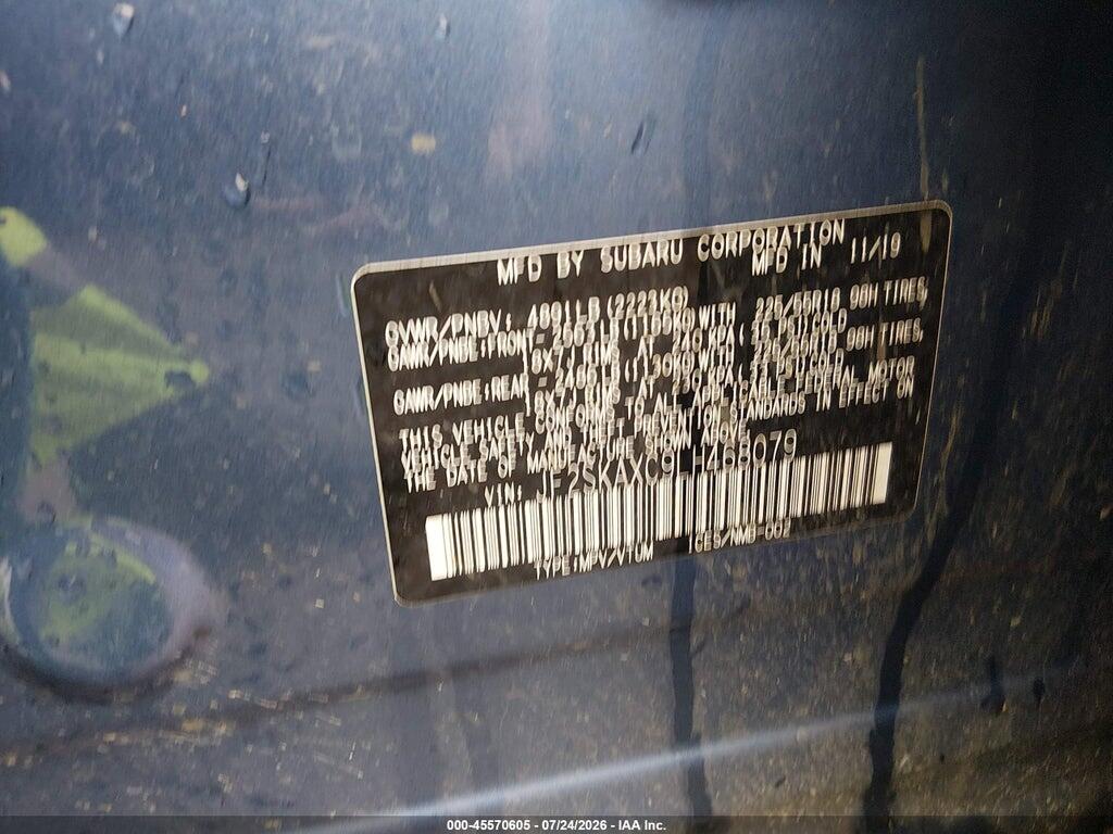 JF2SKAXC9LH468079 2020 SUBARU FORESTER photo no. 9