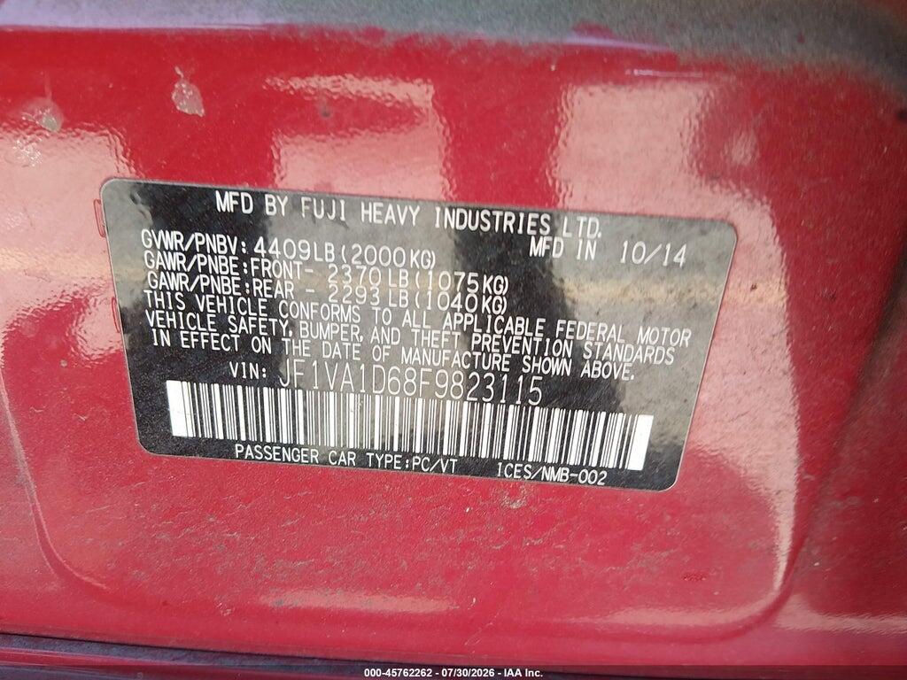 JF1VA1D68F9823115 2015 SUBARU WRX photo no. 9