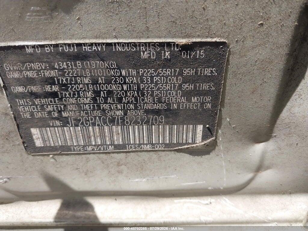 JF2GPACC7F8232709 2015 SUBARU XV CROSSTREK photo no. 9