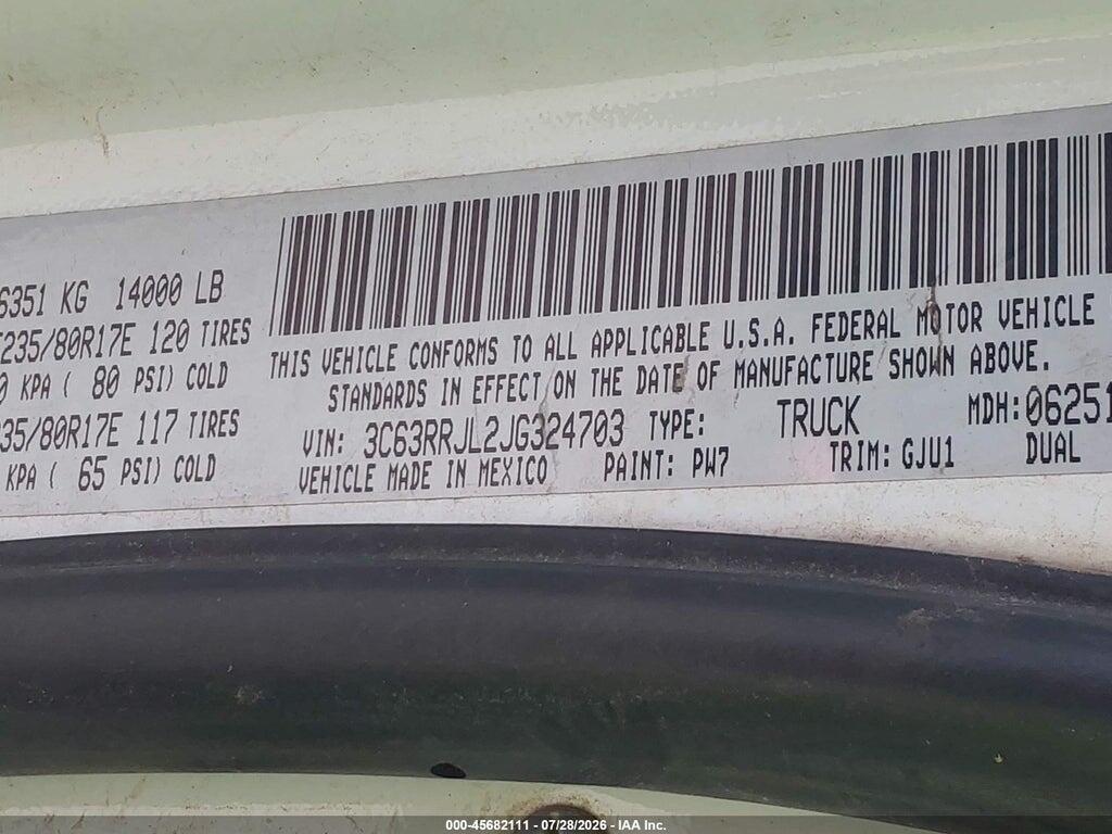 3C63RRJL2JG324703 2018 RAM 3500 photo no. 8
