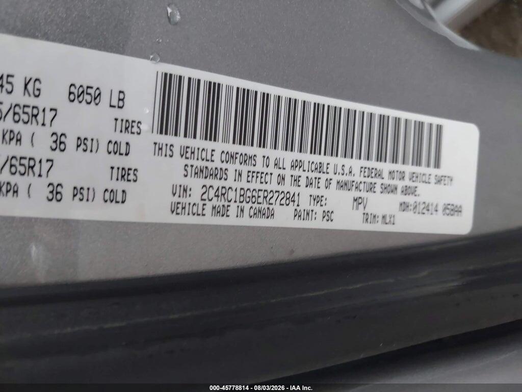 2C4RC1BG6ER272841 2014 CHRYSLER TOWN & COUNTRY photo no. 9