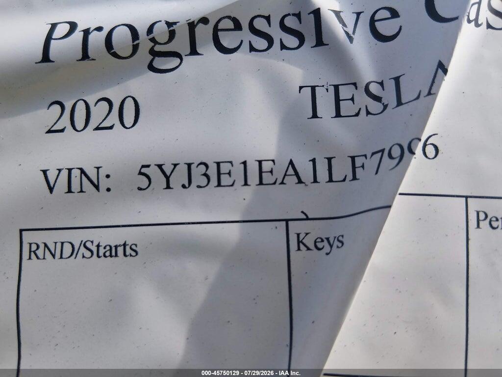 5YJ3E1EA7LF614121 2020 TESLA MODEL 3 photo no. 9