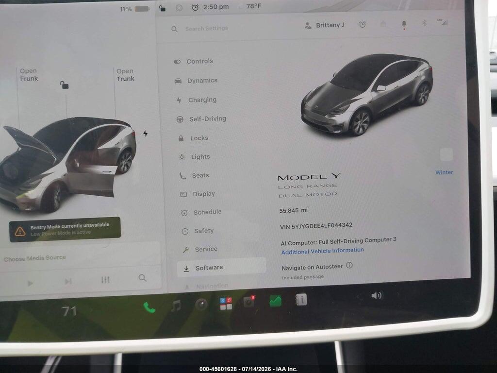 5YJYGDEE4LF044342 2020 TESLA MODEL Y photo no. 7