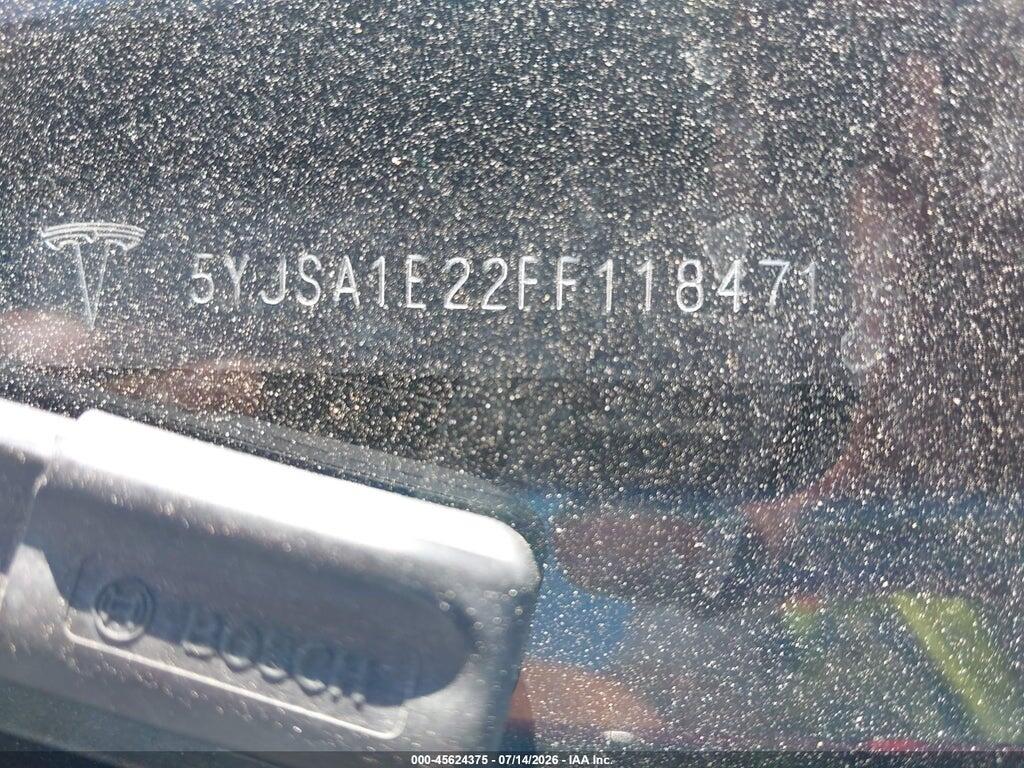 5YJSA1E22FF118471 2015 TESLA MODEL S photo no. 9