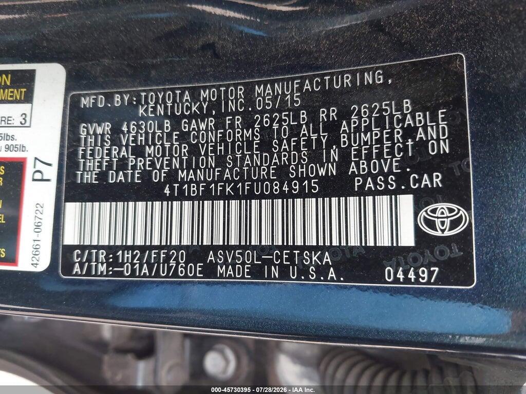 4T1BF1FK1FU084915 2015 TOYOTA CAMRY photo no. 9