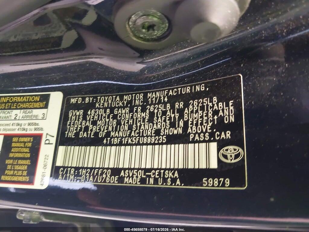 4T1BF1FK5FU889235 2015 TOYOTA CAMRY photo no. 9