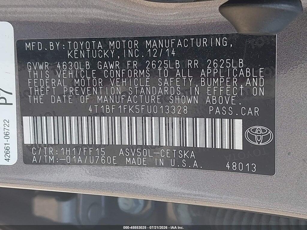 4T1BF1FK5FU013328 2015 TOYOTA CAMRY photo no. 9