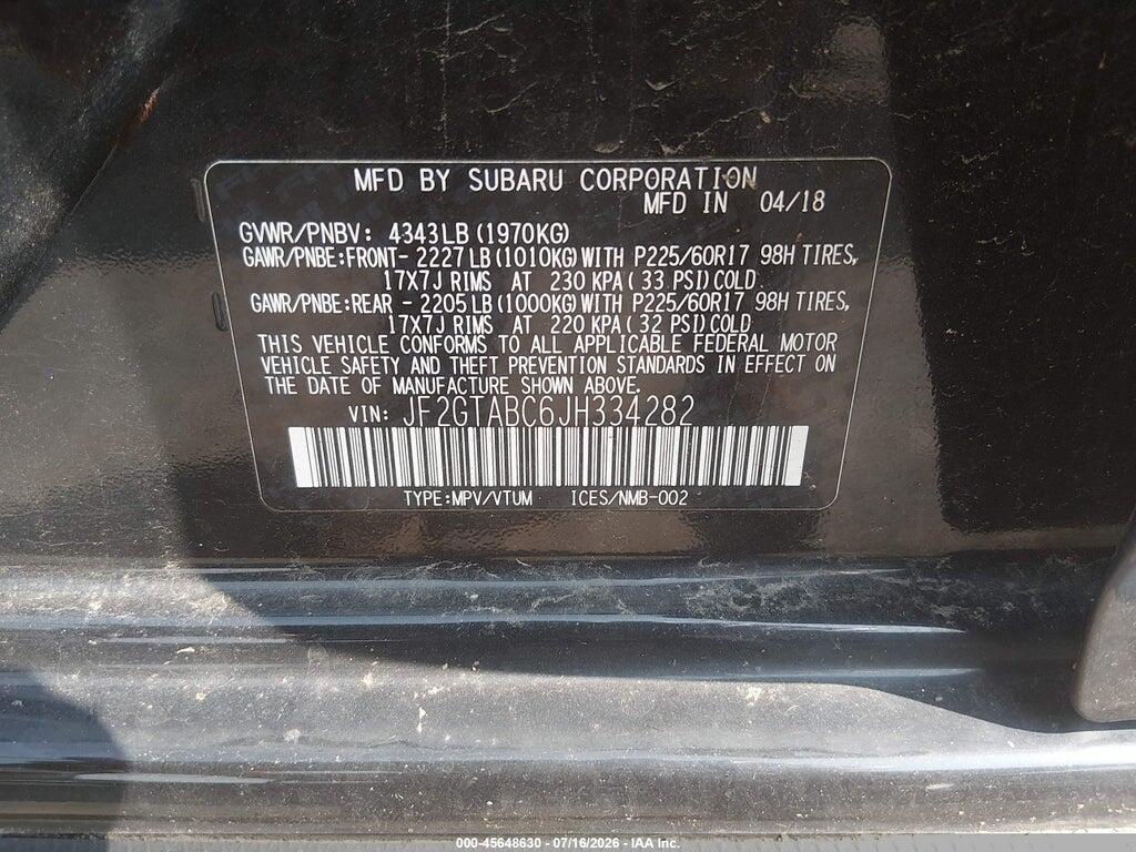JF2GTABC6JH334282 2018 SUBARU CROSSTREK photo no. 9