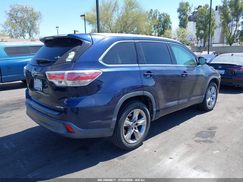5TDYKRFH8FS067448 2015 TOYOTA HIGHLANDER photo no. 4