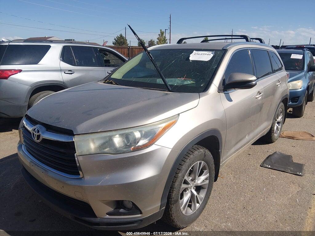 5TDJKRFH2FS198960 2015 TOYOTA HIGHLANDER photo no. 2