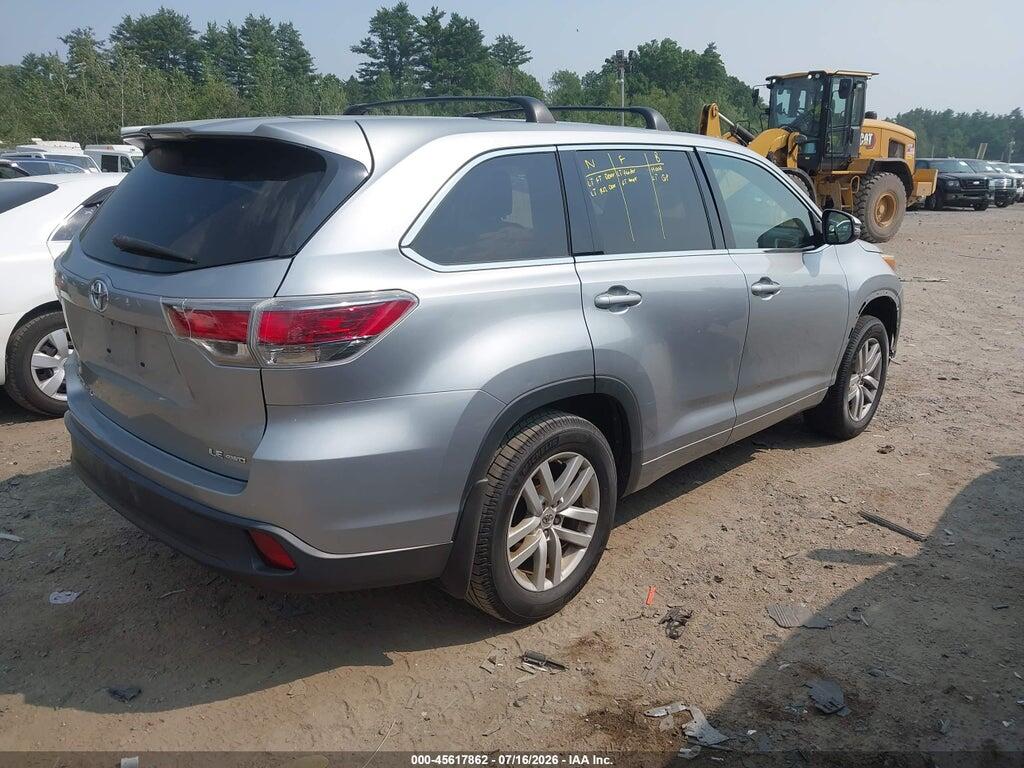 5TDBKRFH4FS158089 2015 TOYOTA HIGHLANDER photo no. 4