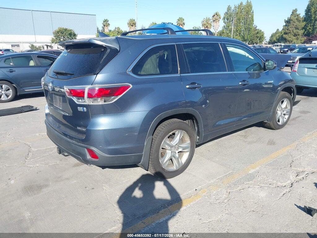 5TDDCRFH7FS009049 2015 TOYOTA HIGHLANDER HYBRID photo no. 4