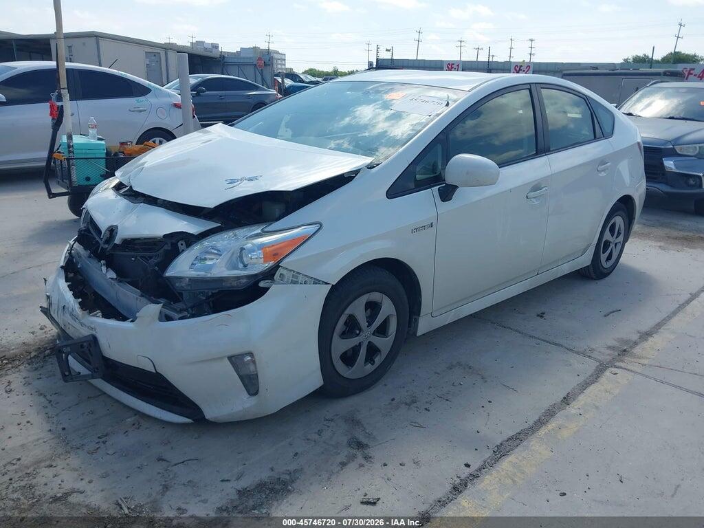JTDKN3DUXF1901615 2015 TOYOTA PRIUS photo no. 2