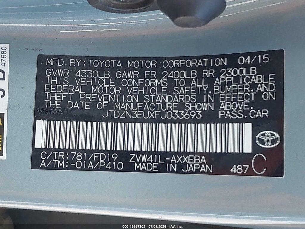 JTDZN3EUXFJ033693 2015 TOYOTA PRIUS V photo no. 9