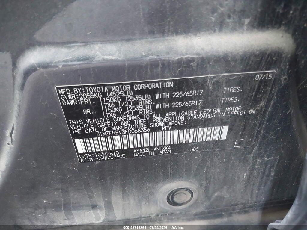 JTMZFREV3FD068356 2015 TOYOTA RAV4 photo no. 9