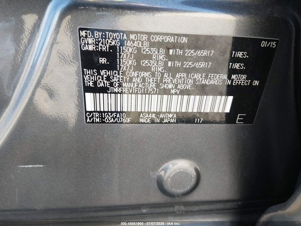 JTMRFREV1FD117571 2015 TOYOTA RAV4 photo no. 9