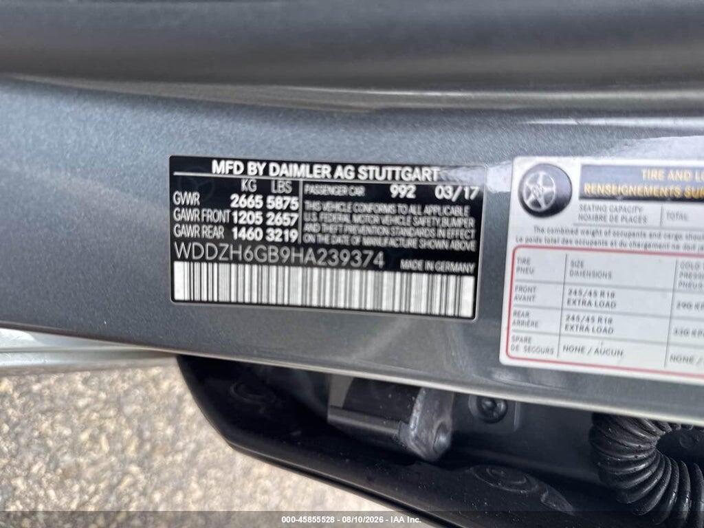 2017 MERCEDES-BENZ E 400 4MATIC — Фото 9 из 10