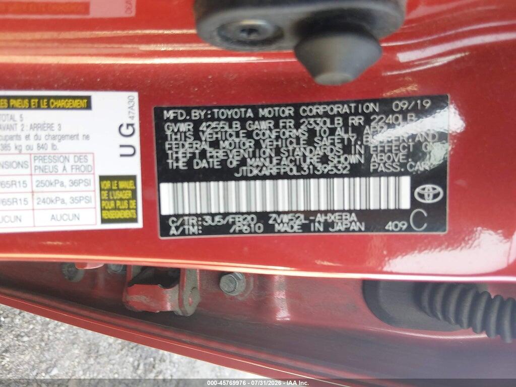 JTDKARFP0L3139532 2020 TOYOTA PRIUS PRIME photo no. 9