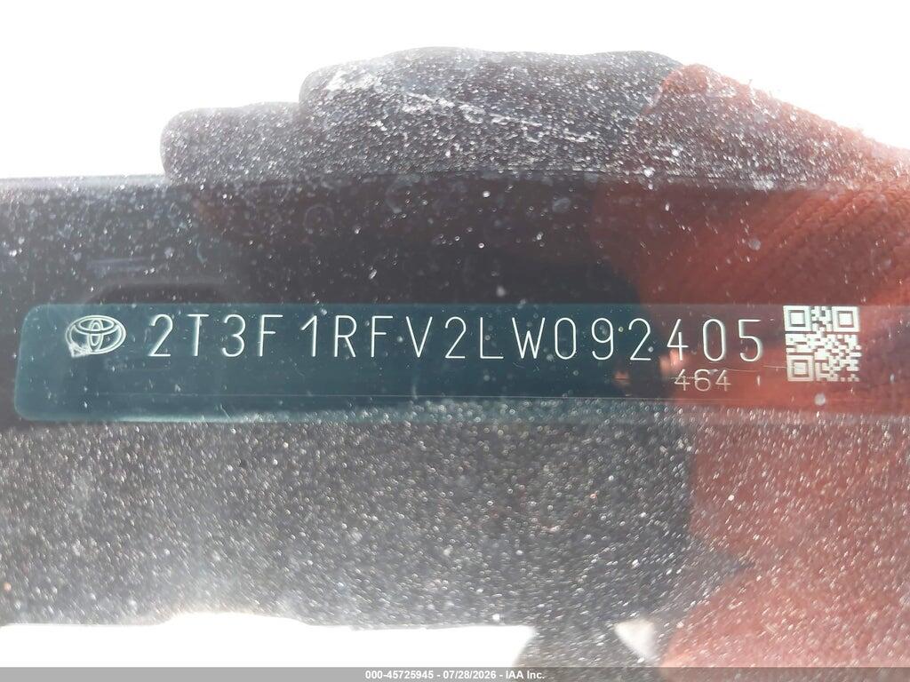 2T3F1RFV2LW092405 2020 TOYOTA RAV4 photo no. 9