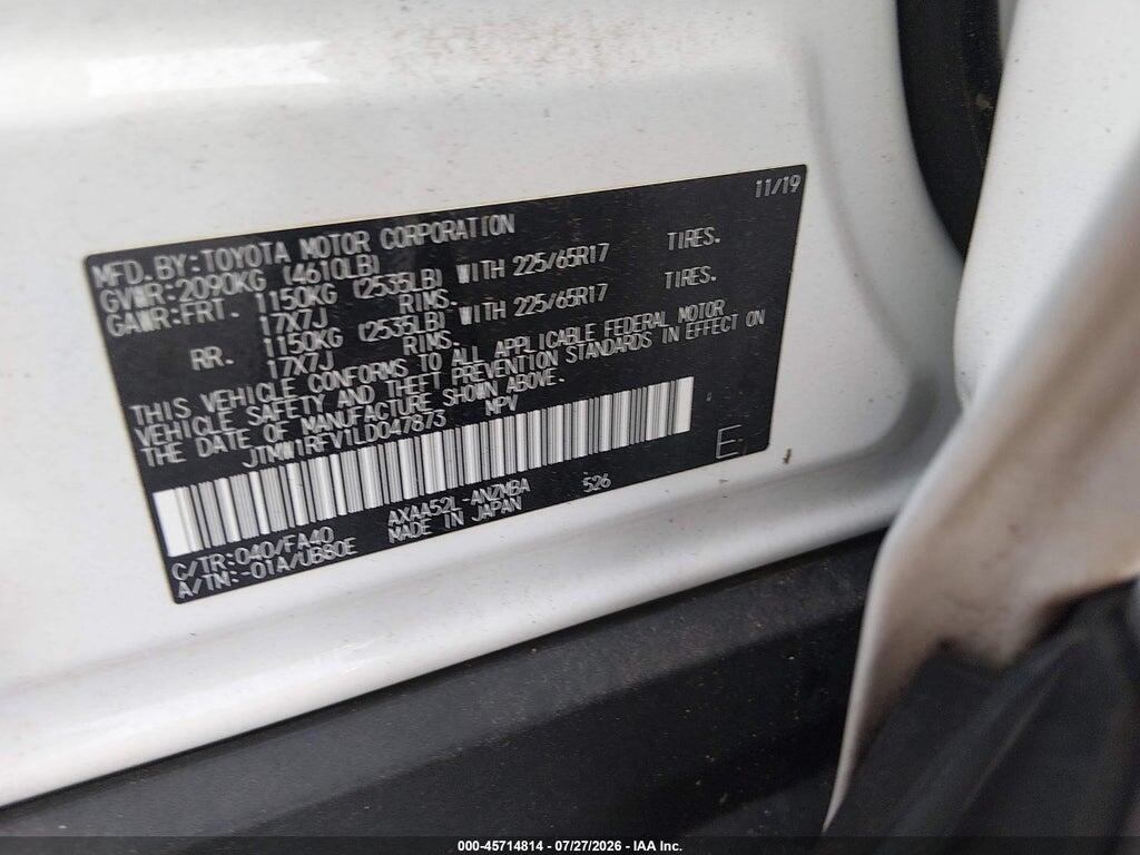 JTMW1RFV1LD047873 2020 TOYOTA RAV4 photo no. 9