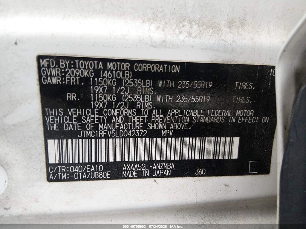 JTMC1RFV5LD042372 2020 TOYOTA RAV4 photo no. 9