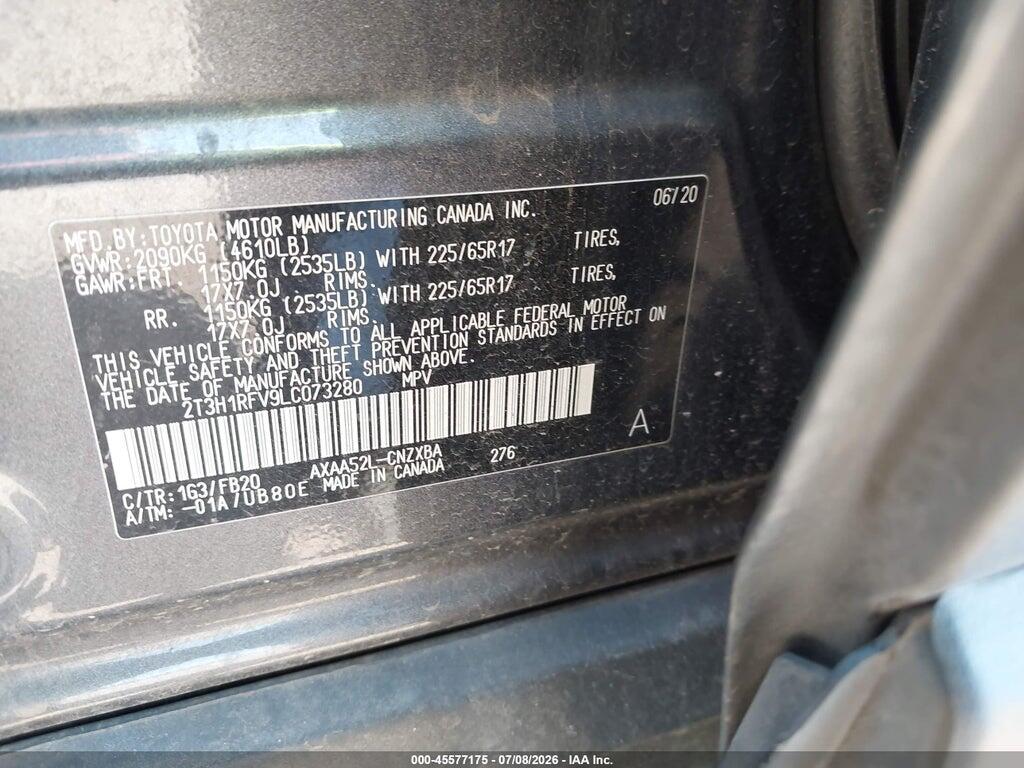 2T3H1RFV9LC073280 2020 TOYOTA RAV4 photo no. 9