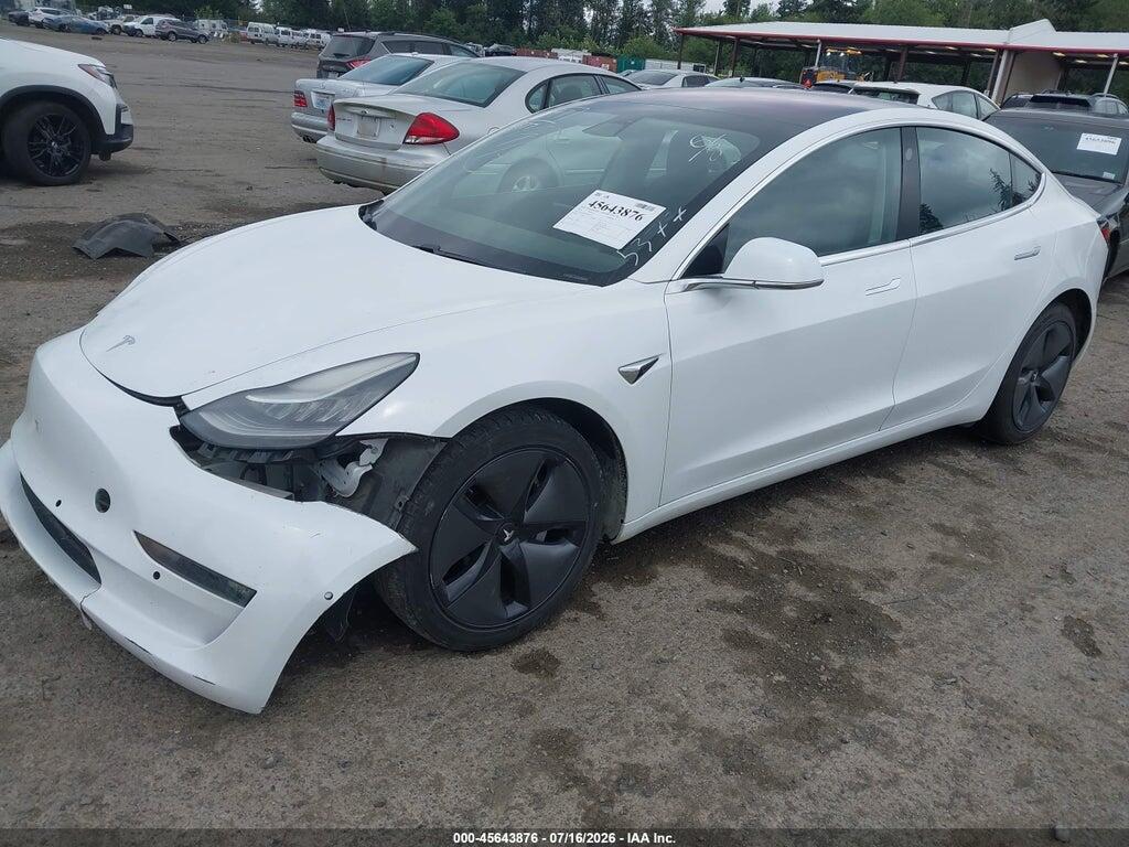 5YJ3E1EB6JF085377 2018 TESLA MODEL 3 photo no. 2