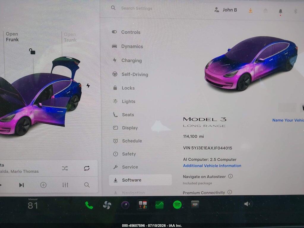 5YJ3E1EAXJF044015 2018 TESLA MODEL 3 photo no. 7