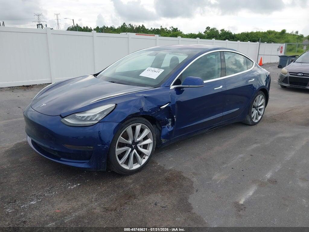 5YJ3E1EA5JF118313 2018 TESLA MODEL 3 photo no. 2
