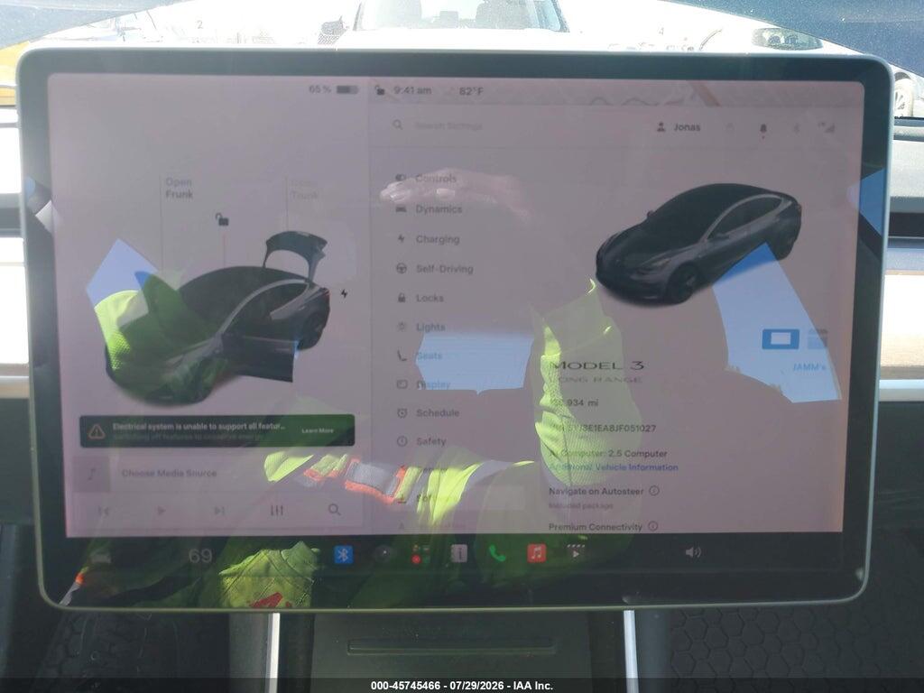 5YJ3E1EA8JF051027 2018 TESLA MODEL 3 photo no. 7
