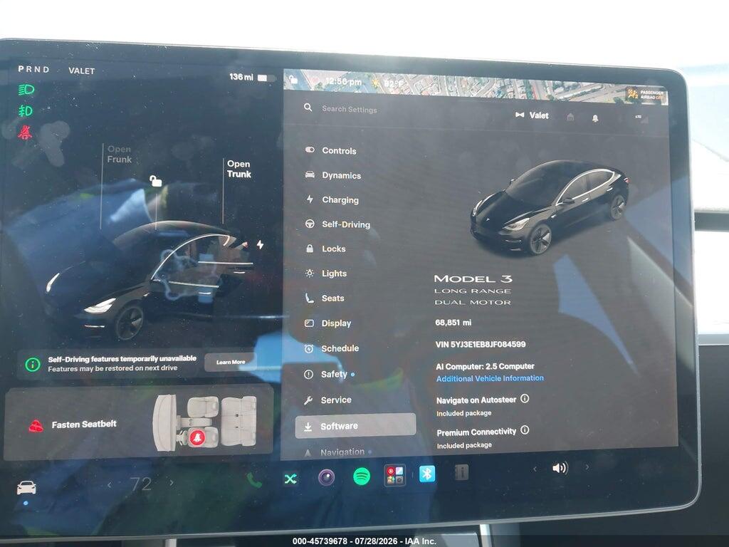5YJ3E1EB8JF084599 2018 TESLA MODEL 3 photo no. 7
