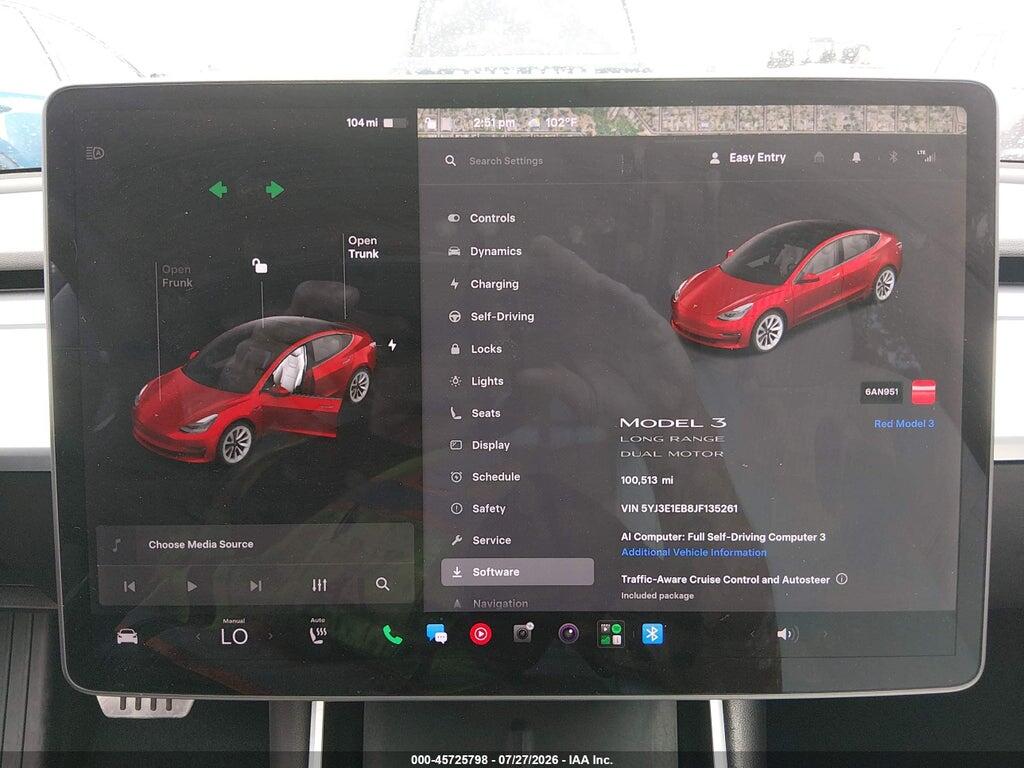 5YJ3E1EB8JF135261 2018 TESLA MODEL 3 photo no. 7
