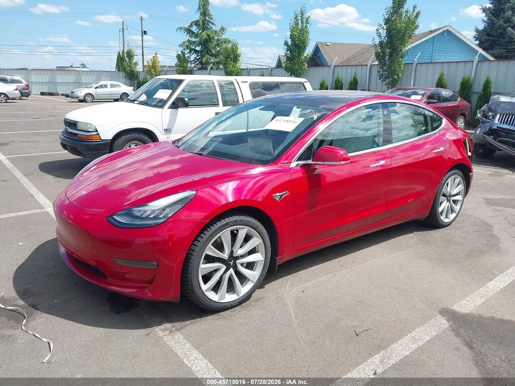 5YJ3E1EB6JF097450 2018 TESLA MODEL 3 photo no. 2