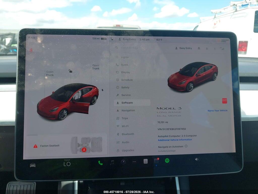 5YJ3E1EB6JF097450 2018 TESLA MODEL 3 photo no. 7