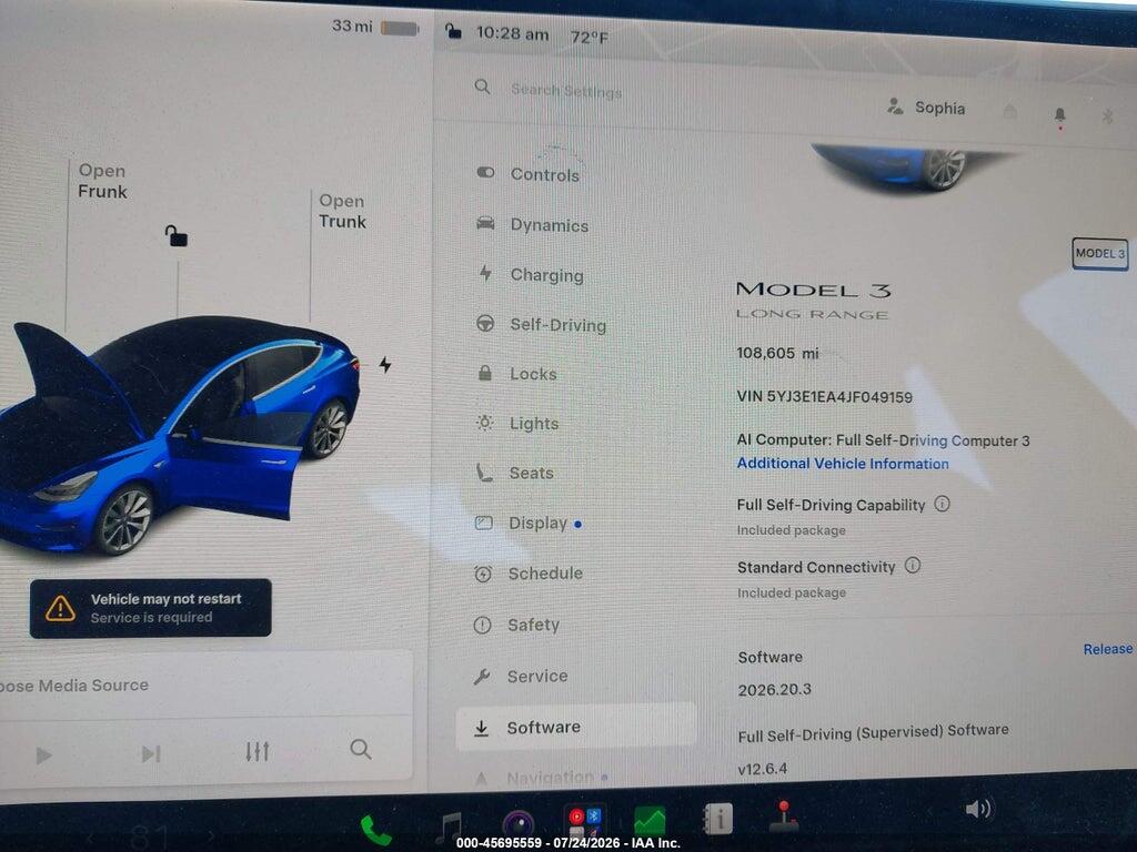 5YJ3E1EA4JF049159 2018 TESLA MODEL 3 photo no. 7