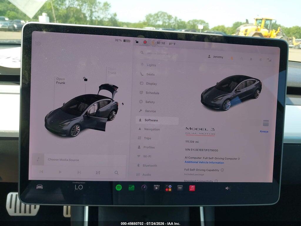 5YJ3E1EB7JF079930 2018 TESLA MODEL 3 photo no. 7