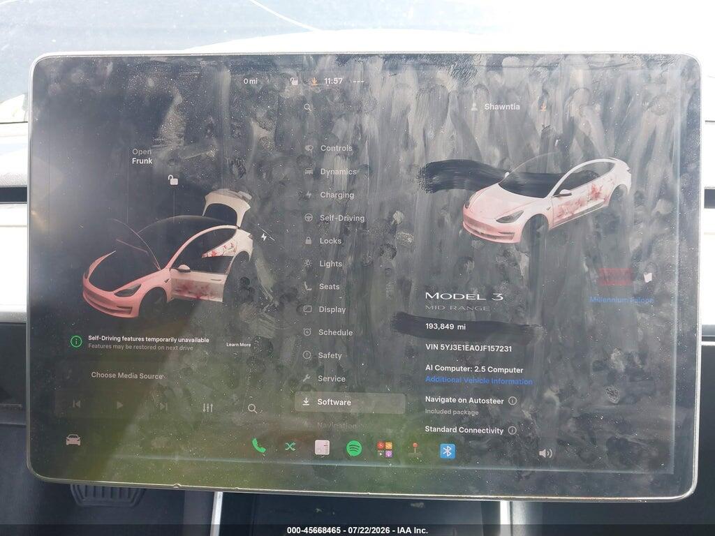 5YJ3E1EA0JF157231 2018 TESLA MODEL 3 photo no. 7