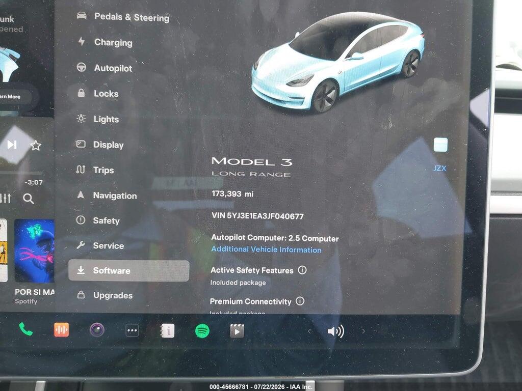 5YJ3E1EA3JF040677 2018 TESLA MODEL 3 photo no. 7