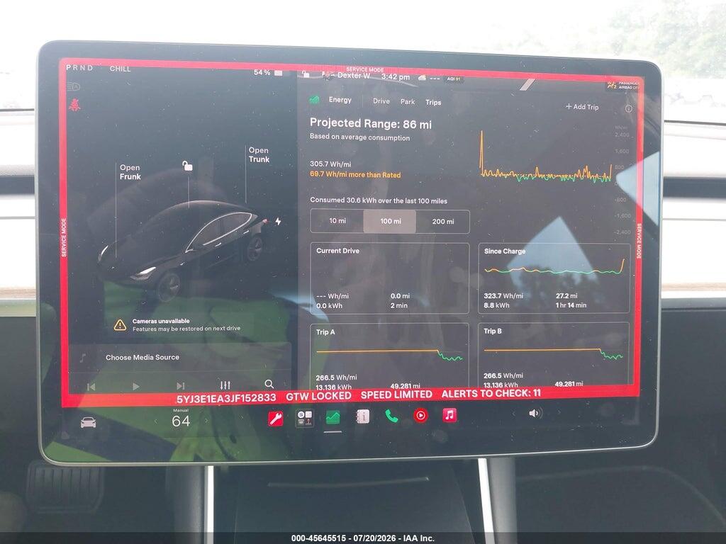 5YJ3E1EA3JF152833 2018 TESLA MODEL 3 photo no. 7