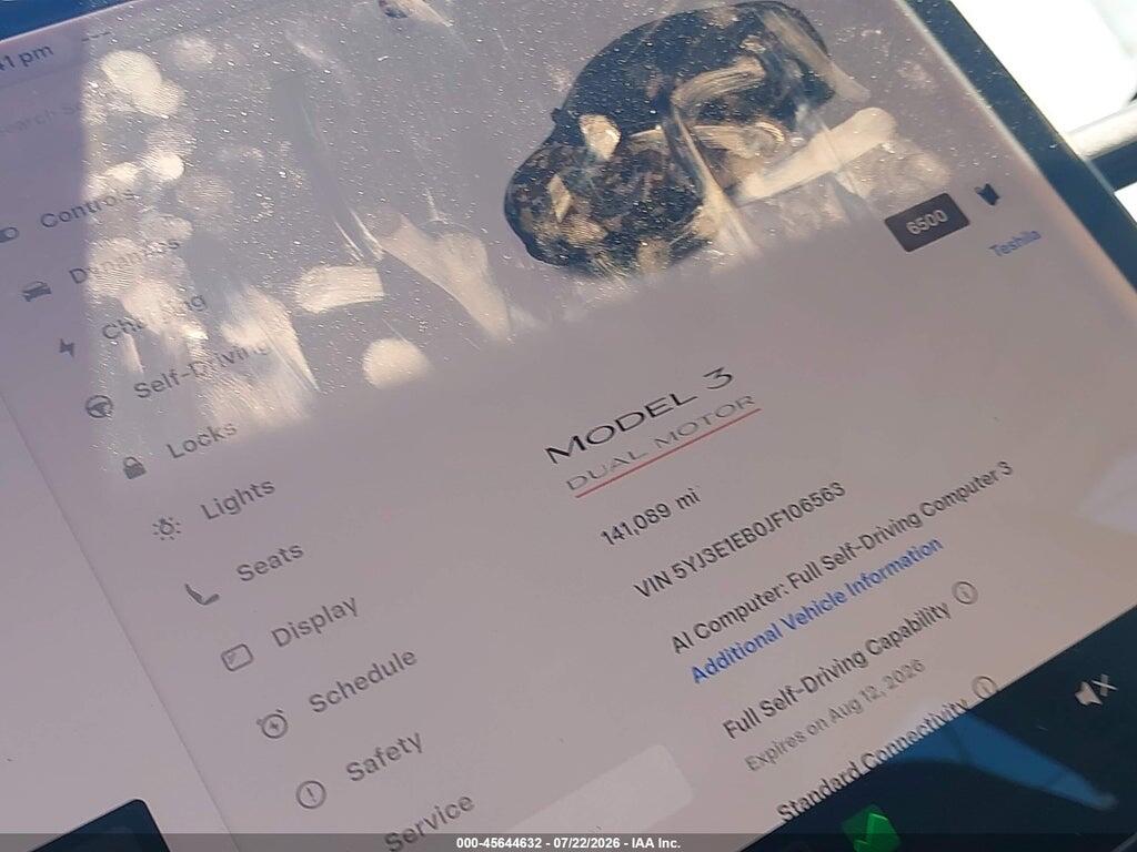 5YJ3E1EB0JF106563 2018 TESLA MODEL 3 photo no. 7